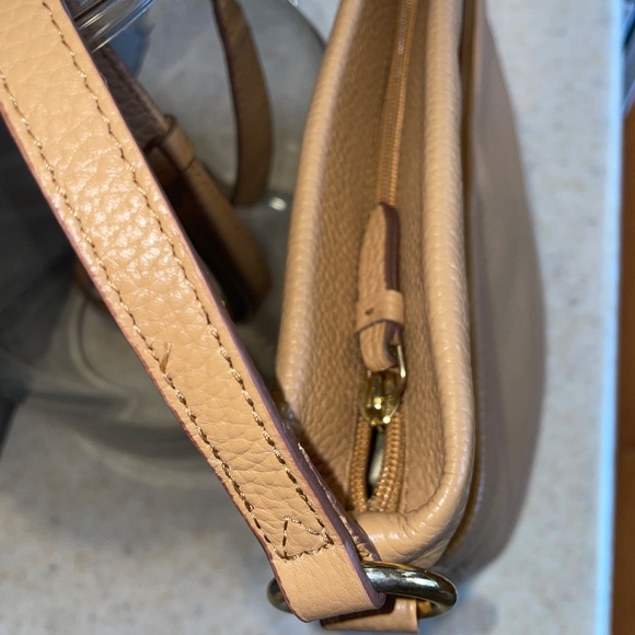 Corder London Ada Messenger Bag Pebble Leather Tan Gold Hardware Adjustable - Picture 12 of 16